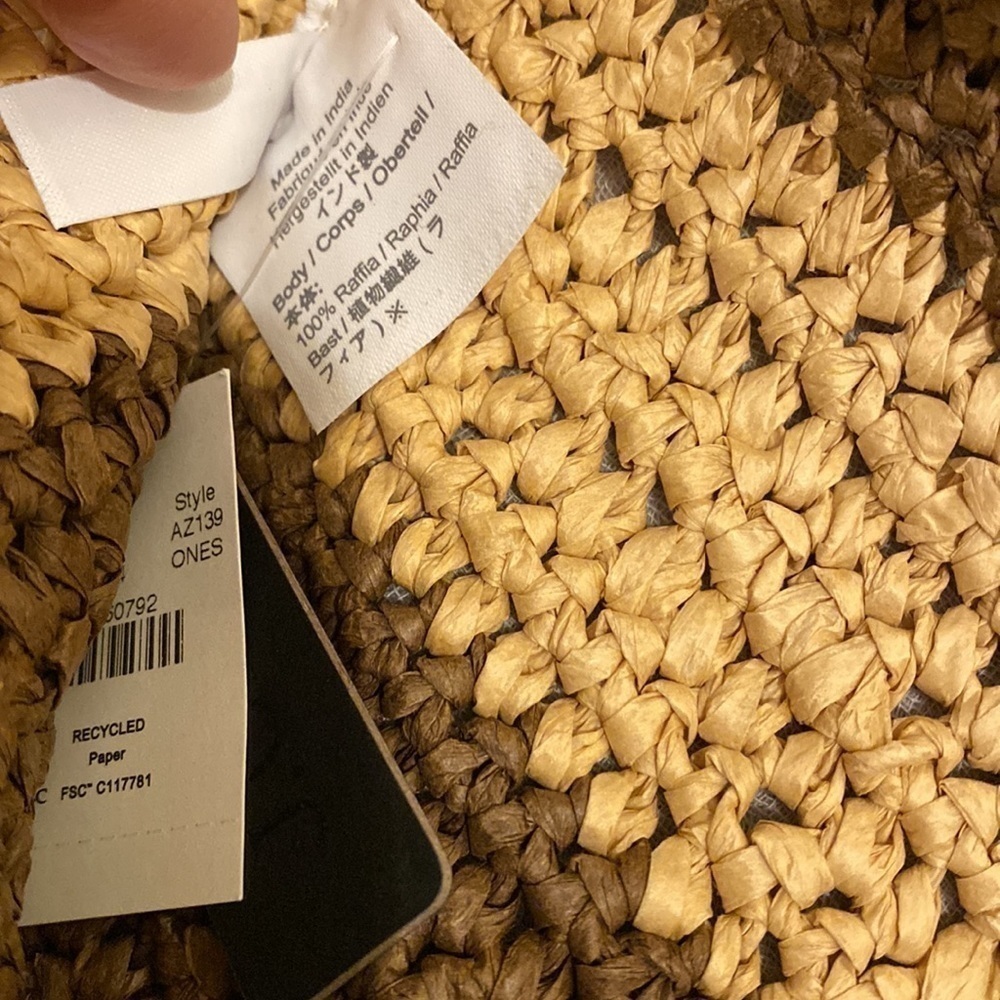 J.Crew raffia spring/ summer tote bag . New. - Picture 8 of 10